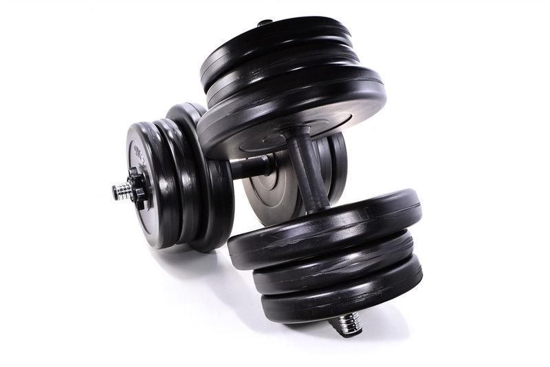Розбірні композитні гантелі 2х21 кг для дому 2x21kg (2) фото