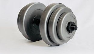 Разборная композитная гантель 1х18 кг (1 шт) для дома GREY 310.001.013 (1) фото