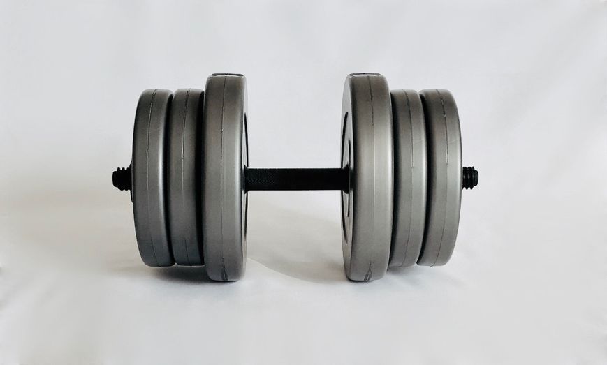 Разборная композитная гантель 1х20 кг (1 шт) для дома GREY 310.001.014 (1) фото
