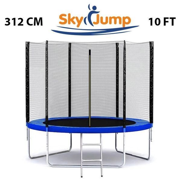 Батут с защитной сеткой и лестницей SkyJump 10 фт., 312 см (10ft) SkyJump (3) фото